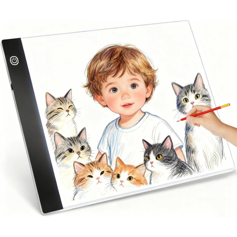Diamond Art Painting LED Light Pad Kit, A4 Ultra-Thin Lights Board, Table Tracing Light Box for Drawing, Weeding Vinyl, Sketching, Painting Accessories Gifts for Adults - Image 1